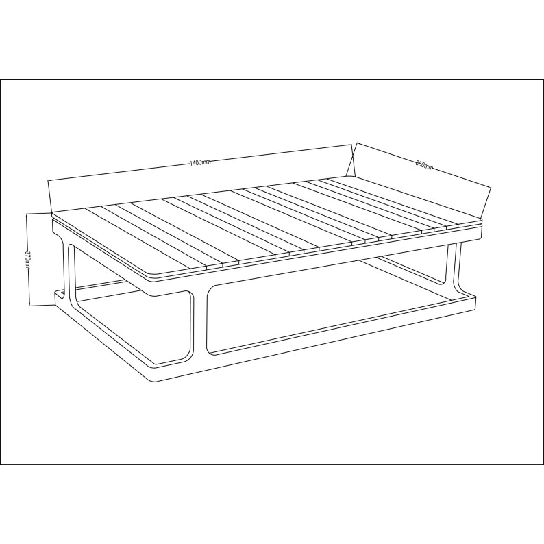 Tuinbank 140x85xH.37 cm