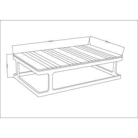 Tuinbank 140x85xH.37 cm