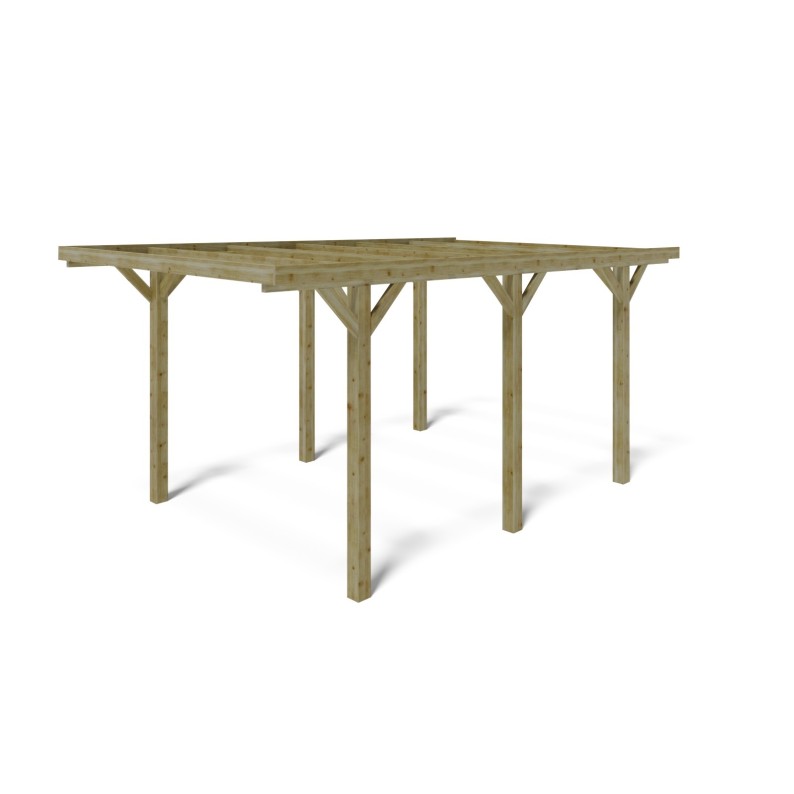 Carport, garageschuilplaats - 3.04x5.12 m - 15.56 m²