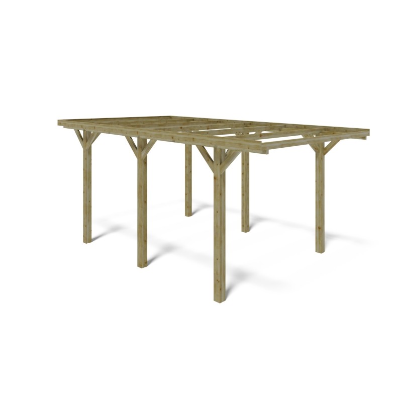 Carport, garageschuilplaats - 3.04x5.12 m - 15.56 m²