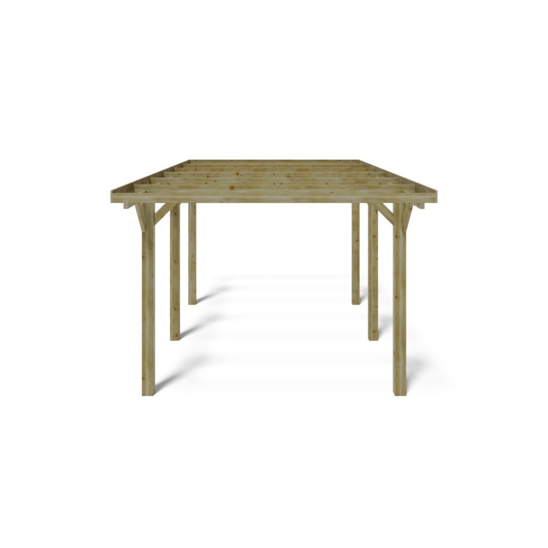 Carport, garageschuilplaats - 3.04x5.12 m - 15.56 m²