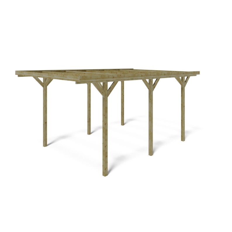 Carport, garageschuilplaats - 3.04x5.12 m - 15.57 m²