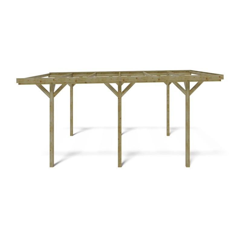 Carport, garageschuilplaats - 3.04x5.12 m - 15.57 m²