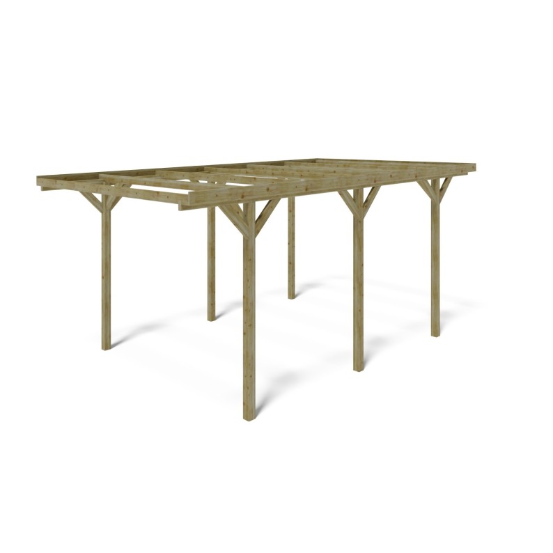 Carport, garageschuilplaats - 3.04x5.12 m - 15.57 m²