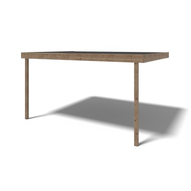 Overkapping voor veranda/terras van het huisje 3.88x3 m – geïmpregneerd