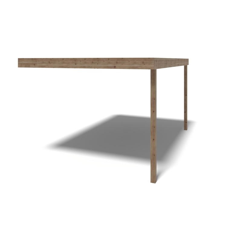 Overkapping voor veranda/terras van het huisje 3.88x3 m – geïmpregneerd