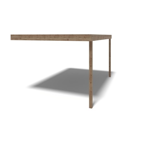 Overkapping voor veranda/terras van het huisje 3.88x3 m – geïmpregneerd