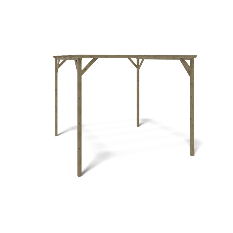 Carport, garageschuilplaats - 3x3 m - 9 m²