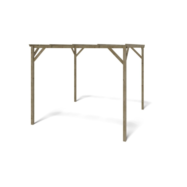 Carport, garageschuilplaats - 3x3 m - 9 m²