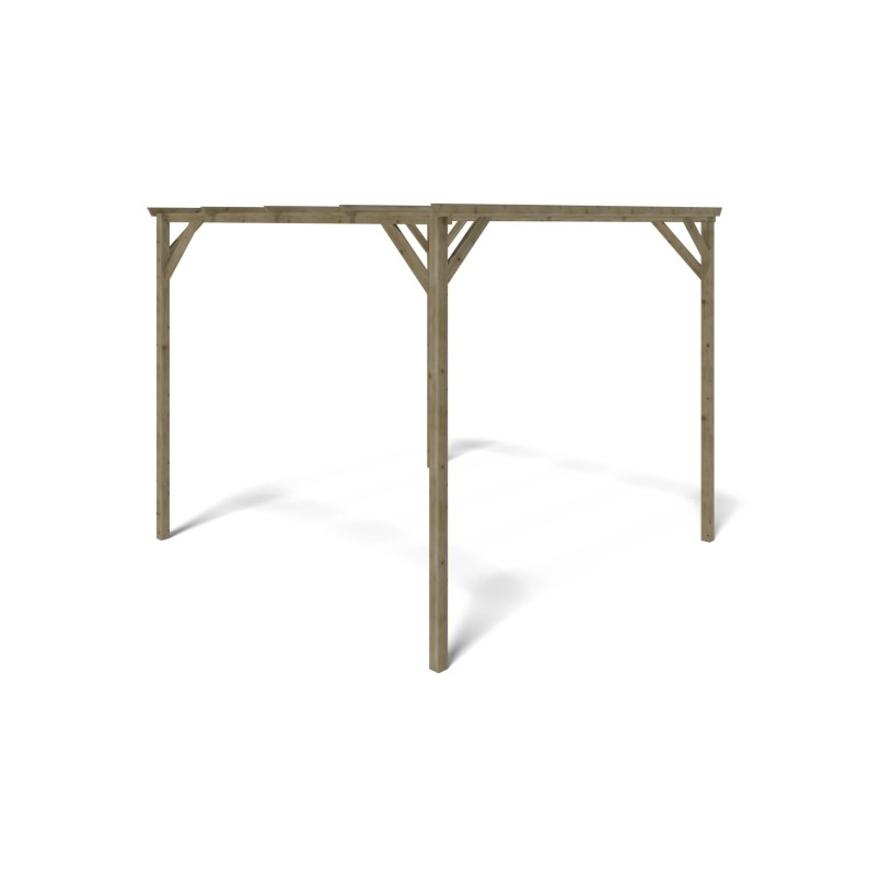 Carport, garageschuilplaats - 3x3 m - 9 m²