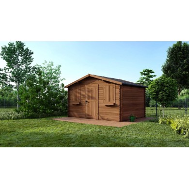 Houten tuinhuis 12 m² - 4x3 m - 28 mm - Geïmpregneerd