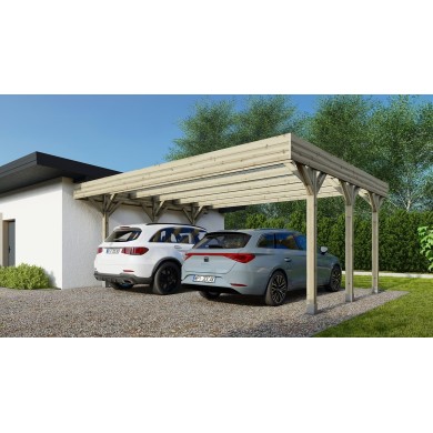 Carport, garageschuilplaats - 6.06x5.03 m - 30 m² - PVC-afdekking