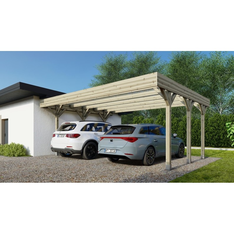 Carport, garageschuilplaats - 6.06x5.03 m - 30 m² - PVC-afdekking