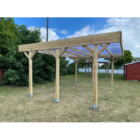 Carport, garageschuilplaats - 6.06x5.03 m - 30 m² - PVC-afdekking