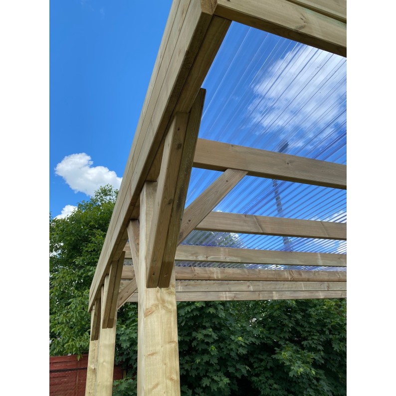 Carport, garageschuilplaats - 6.06x5.03 m - 30 m² - PVC-afdekking