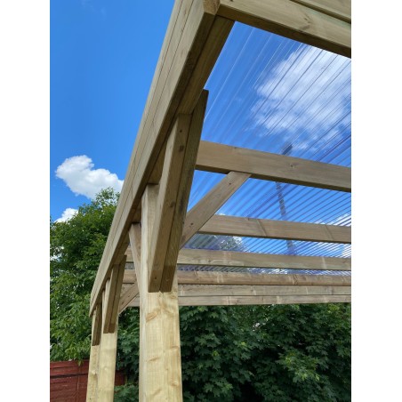 Carport, garageschuilplaats - 6.06x5.03 m - 30 m² - PVC-afdekking