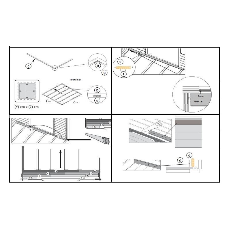 Podłoga uniwersalna do domków - 18 mm - pakiet 3m2, drewniana, impregnowana