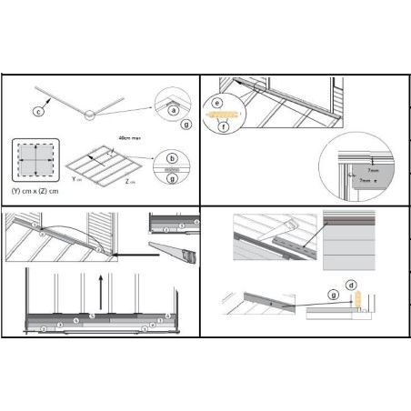 Podłoga uniwersalna do domków - 18 mm - pakiet 3m2, drewniana, impregnowana